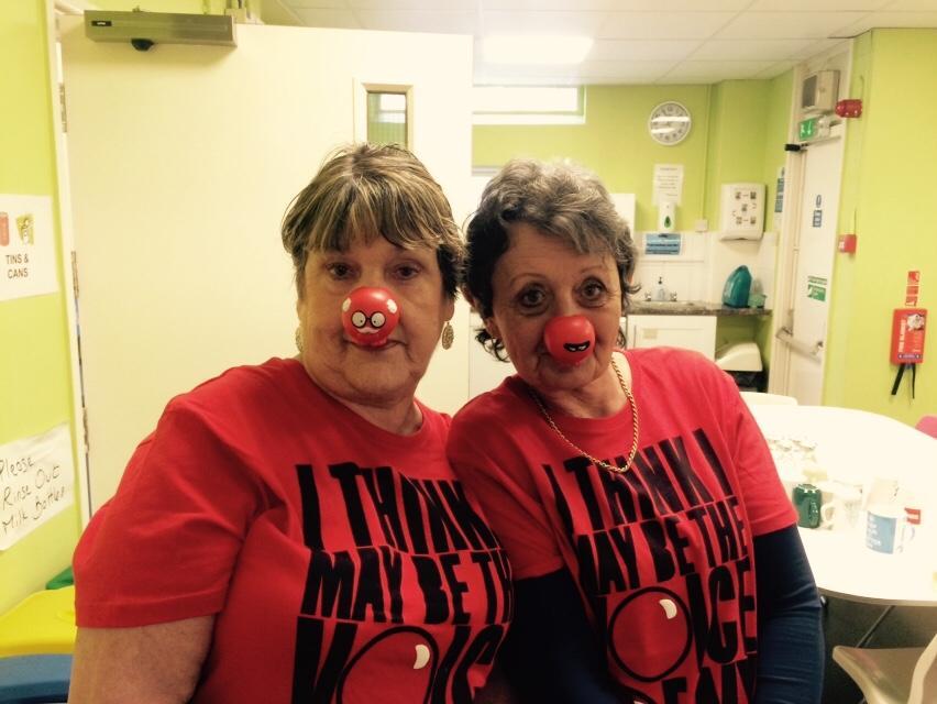 Val Porter and Sue Brookes wore their red noses
