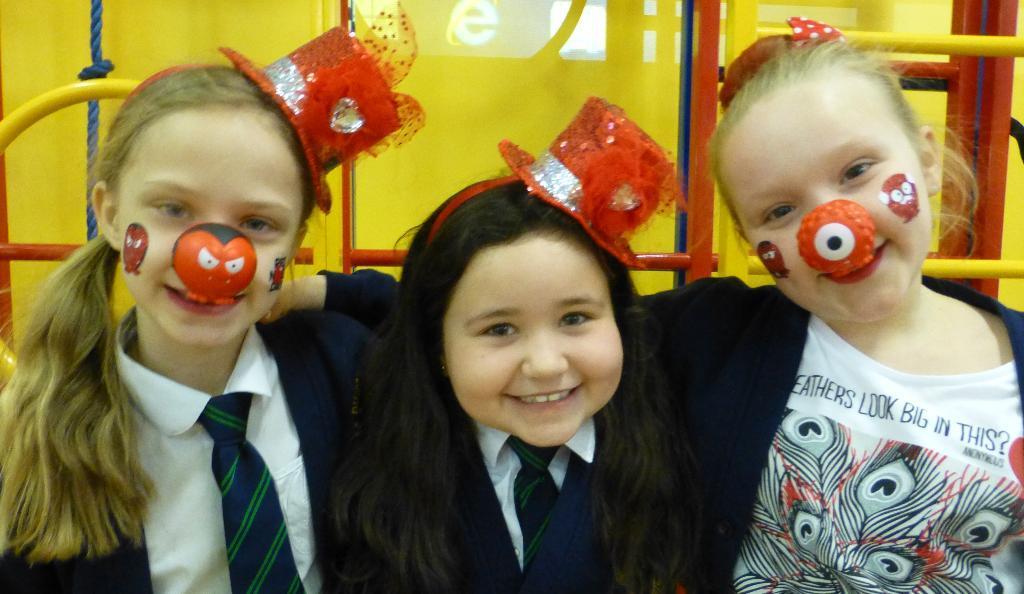Livvy Berry, Kiera Senher and Abbie Little from Burlish Park Primary School