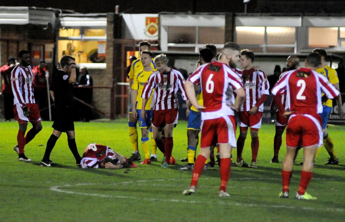 STOURBRIDGE recorded a second victory over higher level Kidderminster Harriers after they came from behind to win 2-1. Gurjit Singh had fired Harriers ahead but goals from Chris Lait and Dan Scarr sealed the Glassboys' response. Pictures: LISA BEDI