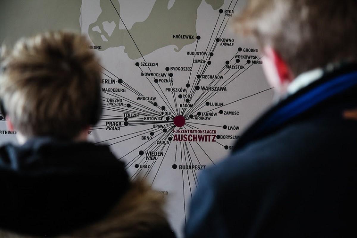 Pupils discovered that Auschwitz prisoners came from all over the world. Photo by Yakir Zur
