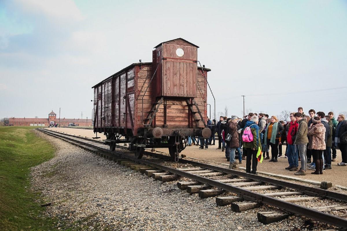Up to 100 prisoners were transported into Auschwitz-Birkenau in a cramped wooden crate. Photo by Yakir Zur