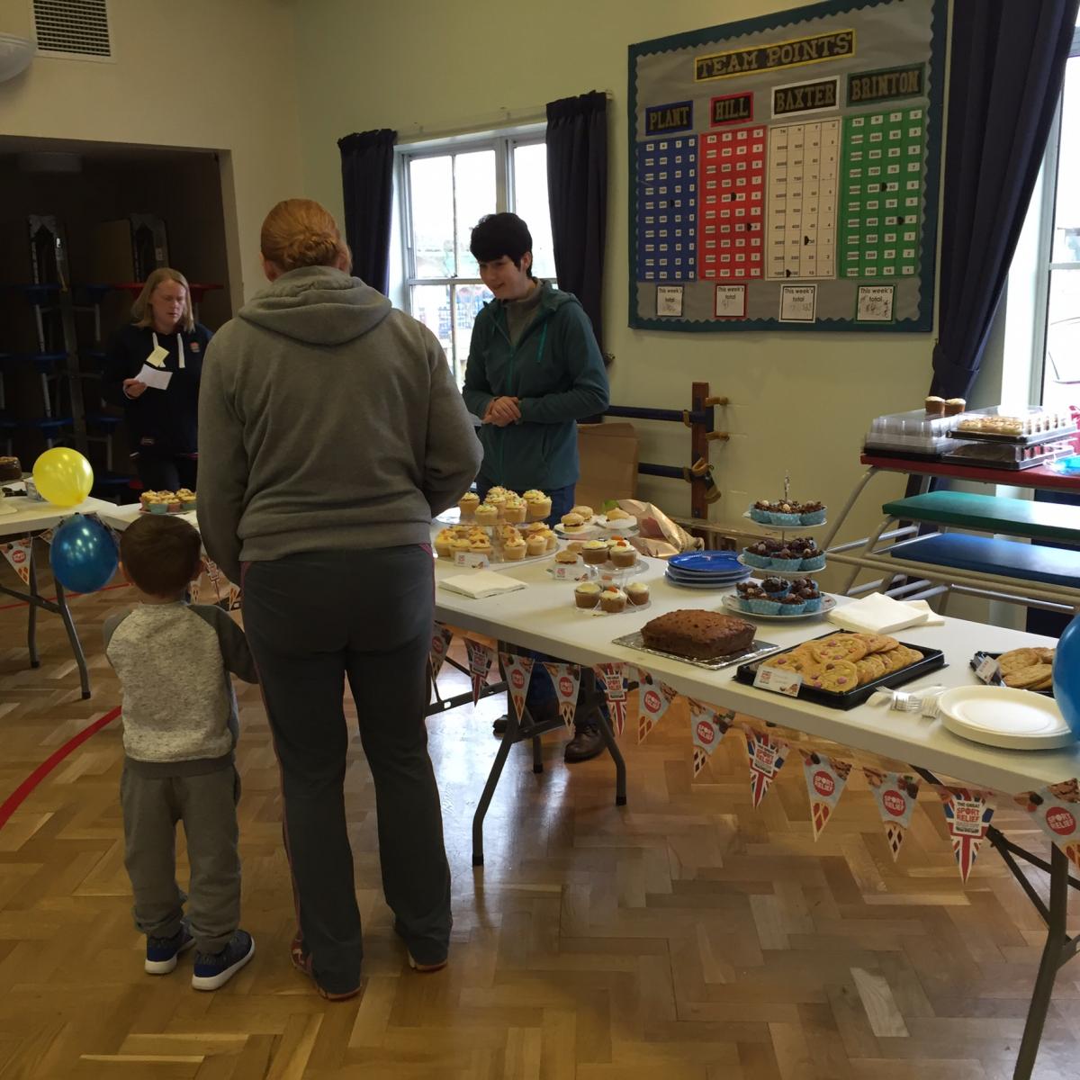 More than £100 was raised for Sport Relief by St Oswald's CE Primary School, through a coffee morning and bake sale