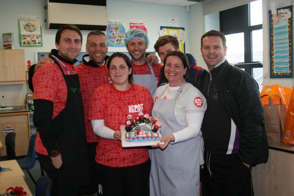 The PE department at Baxter College won the technical challenge for the Sport Relief 'Baxter Bake Off'
