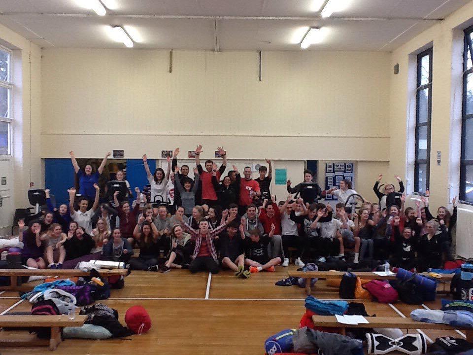 Baxter College students and staff took part in a 24 hour cycle challenge for Sport Relief