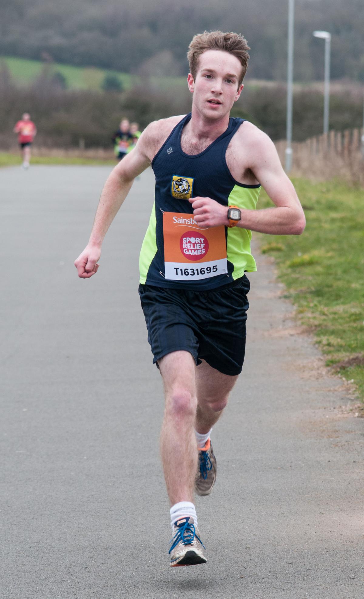 Archie Roberts won the three mile race as part of Sainsbury's Sport Relief Stourport Mile