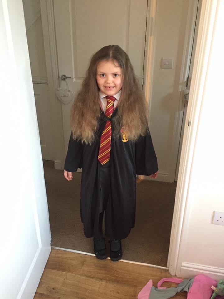 Amelia Beacham, 6, from Burlish Park Primary School, as Hermione Granger