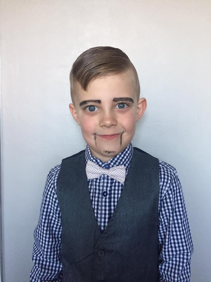 Euan Perry, 7, from Stourport Primary School, as Slappy from Goosebumps
