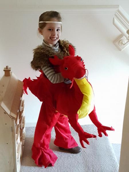 Mia Snow, 6, from Heronswood Primary School, as Astrid from How to Train Your Dragon