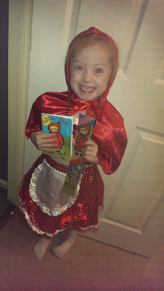 Scarlet Reeves, 5, from St George’s School, dressed as Little Red Riding Hood