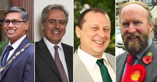 Wyre Forest's general election candidates (from left to right): Lib Dem Shazu Miah, Conservative Mark Garnier, Green John Davis and Labour's Robin Lunn