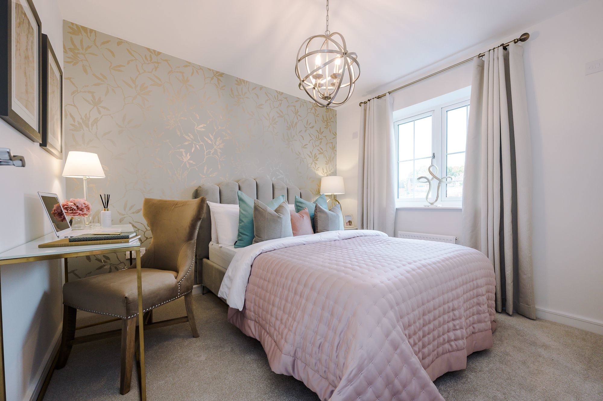 An example of a spare bedroom in the new Elan homes at The Hyde, Kinver