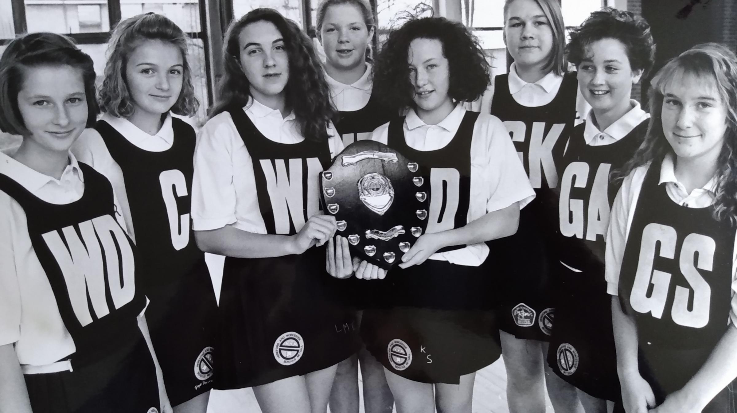 The schools Under-14 netball team are pictured in November 1991