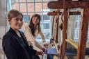 Historian Anthea Harris-Fry and Bargain Hunt presenter Natasha Raskin Sharp  at the Museum of Carpet