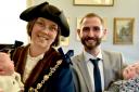 Bewdley Mayor Councillor Sarah Billett with husband Ashley Swalwell and children Mabel and Audrey