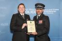 PC Zoey Day receiving her Chief Superintendent commendation