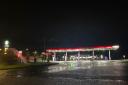 SCARY: The robbery at the the Esso garage Hartlebury Service Station just off the A449