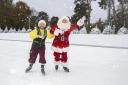 Santa and his Head Elf have tested out the new Safari Skating event at West Midland Safari Park
