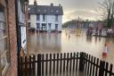 Flooding at Beales Corner in Bewdley