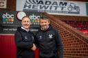 Kidderminster Harriers owner Richard Lane with manager Phil Brown