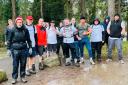 Harriers fans walked 34 miles in aid of Cure Leukaemia