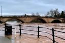 Rising River Severn levels in Bewdley