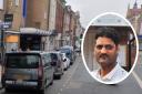 CONCERN: Haris Saleem (inset) of the Worcester Taxi Association is one of a number of drivers to express his concern about Uber drivers coming to the city and undermining local trade