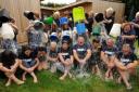 FREEZING FUNDRAISERS: Staff and volunteers at Kemp Hospice complete the ice bucket challenge.