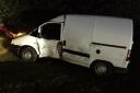 A photo of the crashed van in Belbroughton (Photo: Operations Patrol Unit)