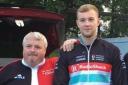Richard Macey, landlord of The Fountain at Clent, with Oliver Freeman, one of Richard’s comrades on the 106 mile ride