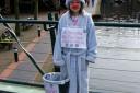 Bed bug: Ella McCoshan, 11, wore pyjamas for Comic Relief.