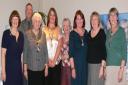 Kidderminster Joint President Shirley Bonas with Mayor of Kidderminster, Councillor Anne Hingley and other guests