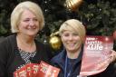 Paying tribute: Swan Centre manager Ros Darby and Kemp fundraiser Elena Bloomfield launch the campaign.