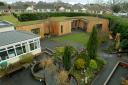 FROM ABOVE: A view of the garden with new annexe.