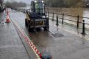 Flood barriers are being deployed