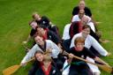 DRAGON BOATING: The West Midlands Taekwondo crew prepares for the water sports festival. Picture: COLIN HILL