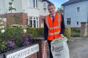 Councillor Ben Brookes litter picking