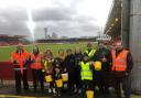 HELP volunteers collected more than £200 at Saturday's Harriers game for The Shuttle Run Appeal