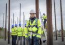 Openreach engineer with apprentices