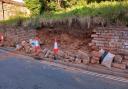 Collapsed wall in Bewdley
