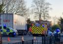 Road closed after crash involving vehicle and pedestrian