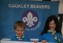 Beaver Scouts Jack and Bethany. Bethany will be carrying the Flag on behalf of the Cookley Beaver Scouts