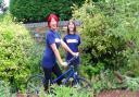 Pedal power: Kemp Hospice’s Jo Power, left, and Samantha Howell are encouraging people to get on their bikes.