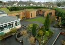 FROM ABOVE: A view of the garden with new annexe.