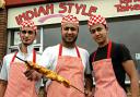 Community spirit: From left, brothers Imad, Syed and Fahad Ahmed, of Indian Style takeaway.