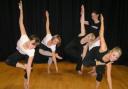 Left to right, front  back:  Jessica Hall, Alicia Meehan, Rebecca Williams, Kirsty Sidaway and Rambert tutor Emma Gladwin