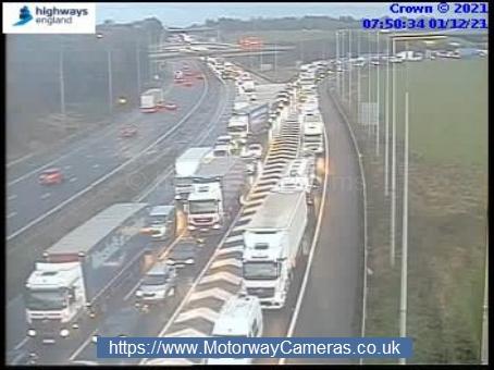 There are severe delays on the M5 following a crash