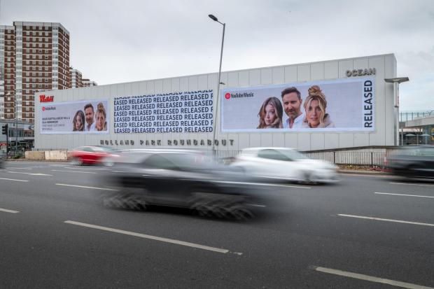 Becky Hill's new single featured on the Holland Park billboard at the weekend