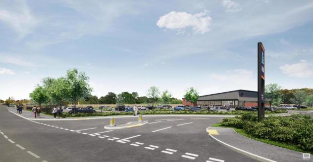 Kidderminster Shuttle: An artist's impression of the proposed Aldi at Minerva Point, Stourport.