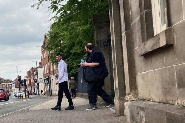 COURT: Oliver Brighton (left), pictured at Worcester Crown Court last month