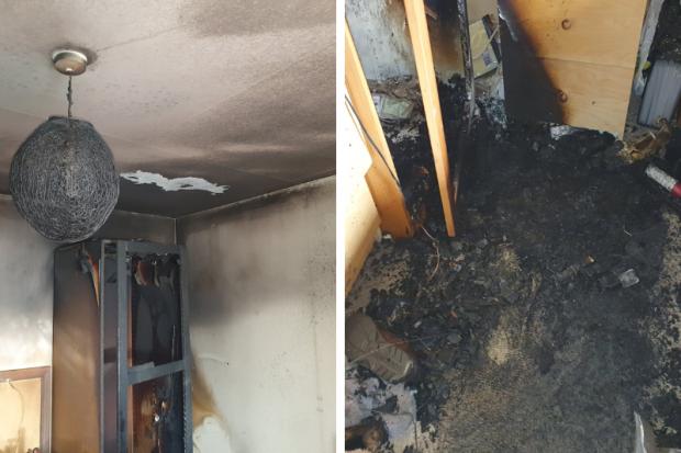 FIRE DAMAGE: Pictures shared on social media of the fire.
